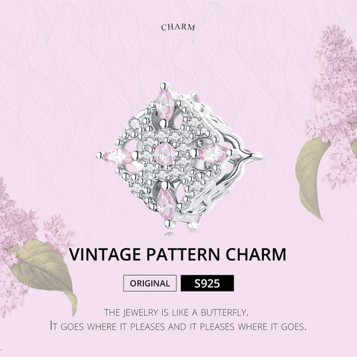 Torba Accessories Charm Flower Vintage 925 Sterling Silver