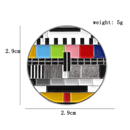 Torba Mall Accessories Pin "No TV Signal in 80s" Vintage